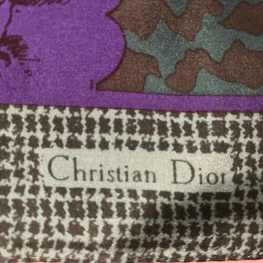 Christian Dior E'Charpes Vintage Silk Paisley Scarf - Picture 2 of 11
